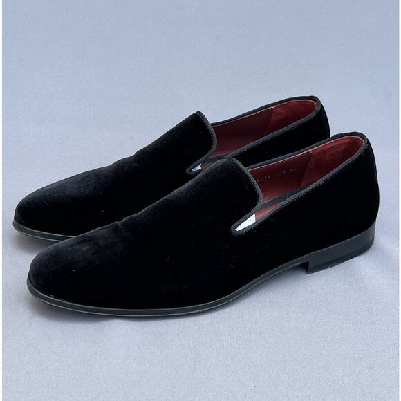 MAGNANNI Dorio Venetian Velvet Loafer Black Men\'s Size 9.5 US Size main image 12